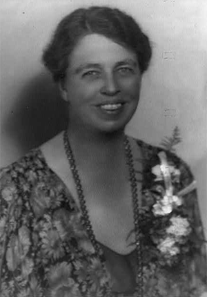 Eleanor Roosevelt Roosevelt, 1884-1962, bust portrait, facing right.