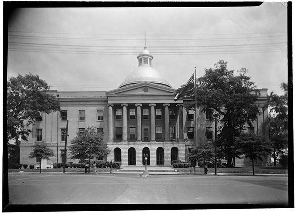 Old State Capitol of Hinds County Mississippi, black and white photograph by James Butters.